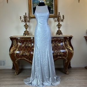 Women’s all over sequins evening formal prom dress